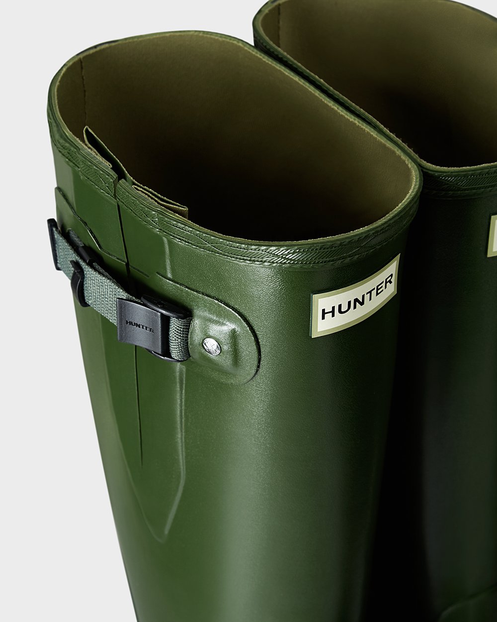 Botas De Altas Hunter Hombre Norris Field Side Adjustable - Verde - Argentina 4921SZOQE